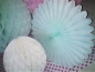 Miss Etoile Paper Fan Mint Seidenpapierfächer 40cm Partydeko
