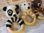 Sindibaba Panda EisBär oder Braunbär mit Rassel Greifring Holz