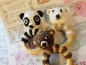 Sindibaba Panda EisBär oder Braunbär mit Rassel Greifring Holz