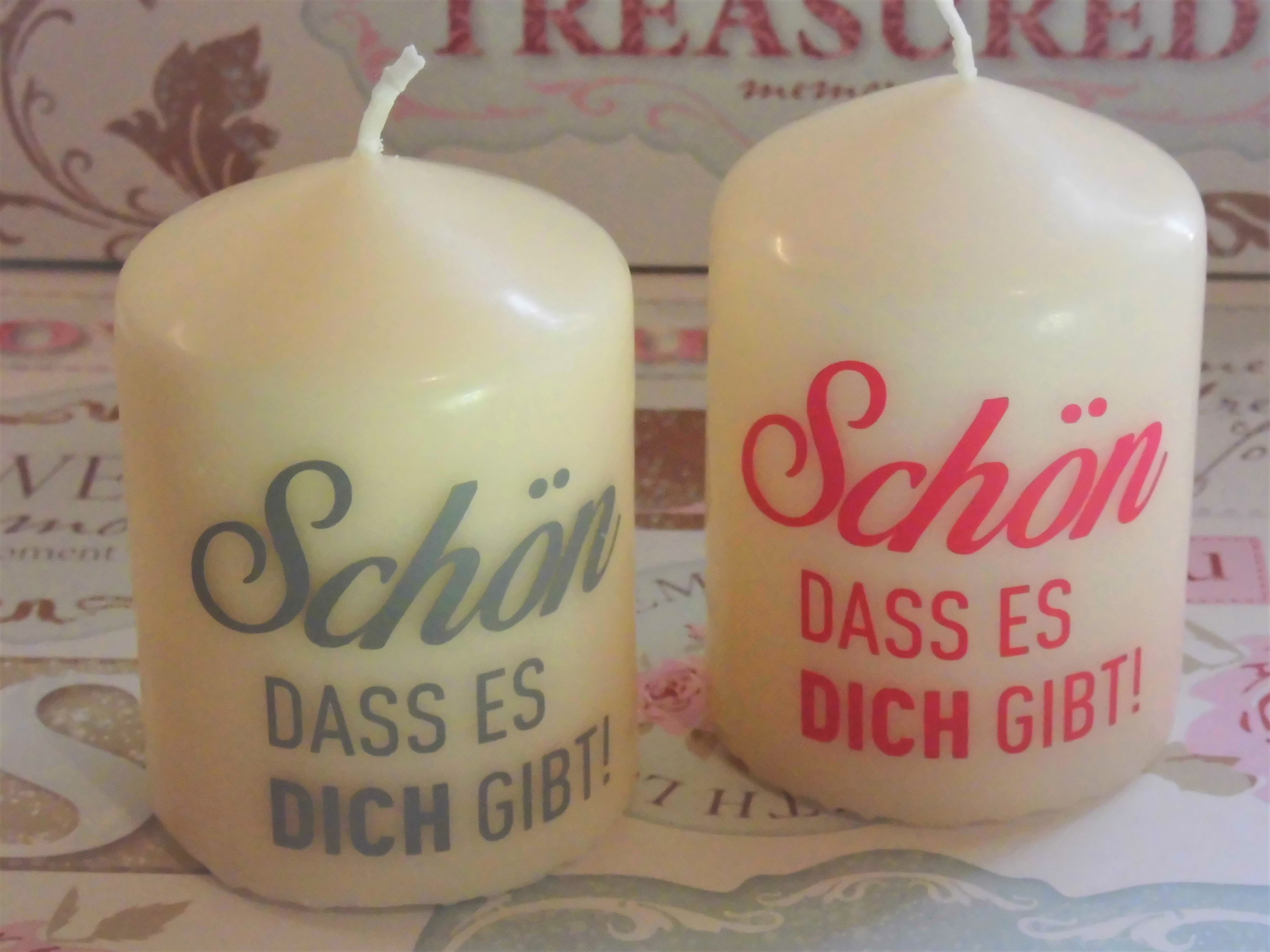 Casa di Sue Liebevoll verschenken Kerzilein Kerze mit Spruch Schön