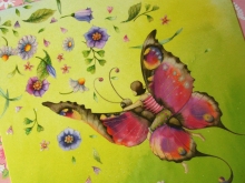 Nina Chen Glitter Postkarte Frau mit Schmetterling