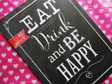 ★A4 EAT DRINK & BE HAPPY ★PRINT
