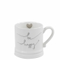 Bastion Collections Tasse be happy in Grau