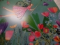 Mila Marquis Postkarte Elfe mit Blüten quadratisch