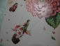 Nina Chen Glitter Postkarte Frau im Blütenballon quadratische