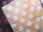 12 Papiertüten mit Boden Apriko mit weißen Dots