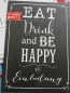 ♥ 6er Set EINLADUNGS- KARTEN♥ EAT DRINK & BE HAPPY