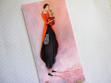 Gaëlle Boissonnard Postkarte Frau mit Blumentopf