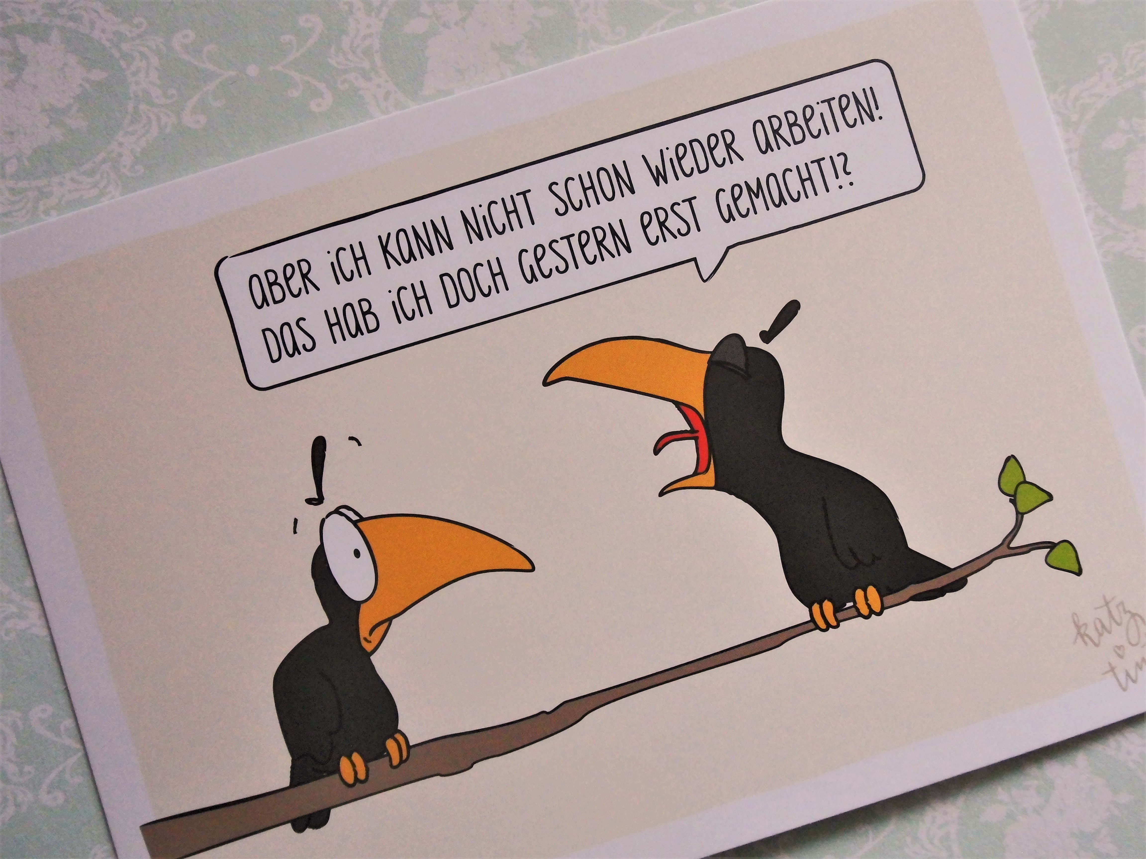 Casa di Sue Liebevoll verschenken Katz & Tinte Postkarte Nicht