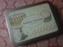 ♥ 3 RUBBER STAMPS "SWEET TREATS"