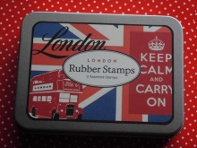 3 RUBBER STAMPS "VINTAGE LONDON"