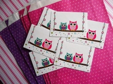 Papiertüten Little Owls Eulen + Etiketten Tüten Geschenktüte