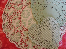 Talking Tables Spitzenpapier Set Darling Mint Doilies