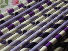 Paper Straws Purple MIX 50 Papierstrohhalme
