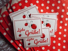 Papiertüten Liebe Grüße + Etiketten Tüten Geschenktüte