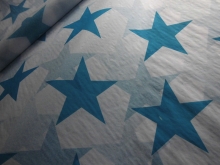 10 x Seidenpapier BIG STARS BLUE-weiß