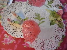 ♥ 100 Spitzenpapier Doilies Blossom Brogues Ø11cm