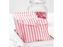 Talking Table Papiertüten Set beschichtet Candy Bags Pink