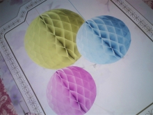 Talking Tables Wabenball Set Honeycomb Pastel Partydeko