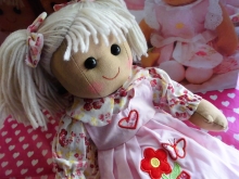 Powell Craft Stoffpuppe Valentine Rag Doll Puppe
