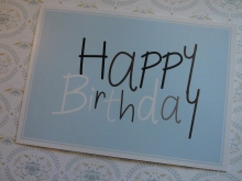 Mea-Living Postkarte HAPPY BIRTHDAY in blau