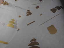 Seidenpapier Xmas Shapes Gold weiss 10er Set Geschenkpapier