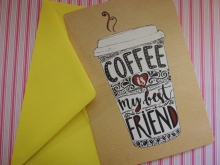 Wiebke Wichmann A5 Print Postkarte Coffee Spruch