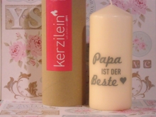 Kerzilein Kerze mit Spruch Papa ist der Beste ♥