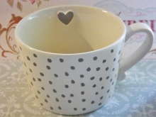 Bastion Collections Tasse Little Dots Grau