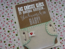 Good old friends Windelkarte Glückwunsch zum Baby