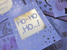 Mea Living Weihnachtskarte Postkarte Ho Ho Ho Gold