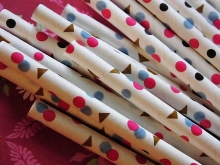 Paper Straws Confetti bunt 25 Papierstrohhalme