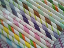 Paper Straws Party Mix 100 Papierstrohhalme