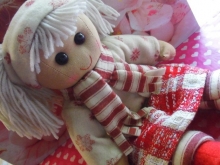 Powell Craft  Stoffpuppe WINTERGIRL Rag Doll Puppe