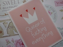 ♥ POSTKARTE - Queen of fucking....