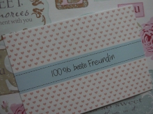 ♥ POSTKARTE - 100 % beste Freundin♥