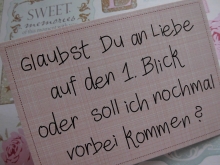 ♥ POSTKARTE - Glaubst Du an Liebe auf den 1.Blick...