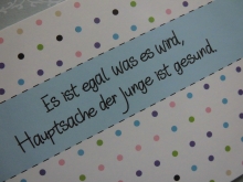 ♥ POSTKARTE -  Hauptsache der Junge ist gesund