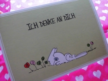 ♥ POSTKARTE -  ICH DENK AN DICH