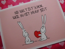 ♥ POSTKARTE -  Die Welt ist schön...