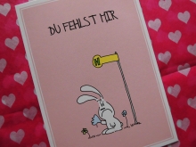 ♥ POSTKARTE -  DU FEHLST MIR